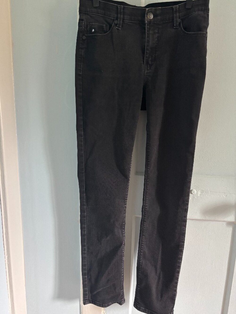 LOIS Black Straight Leg Jeans Comfort Waist Size 30